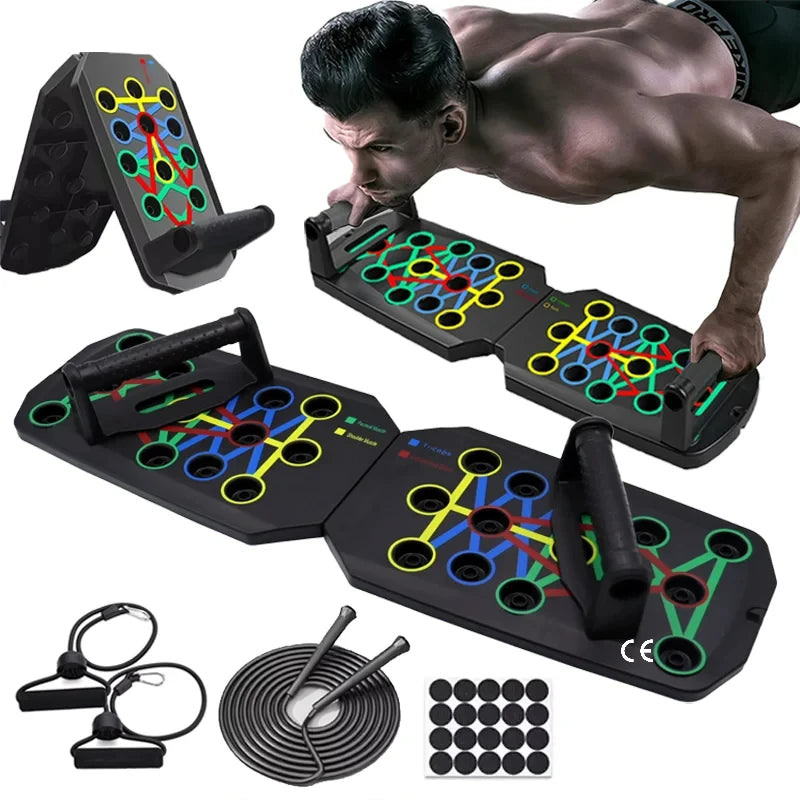 Push-up Board Set Portable Multifunctional Push-up Bar Foldable Fitness Equipment For Chest Abdomen Arms/Back Training