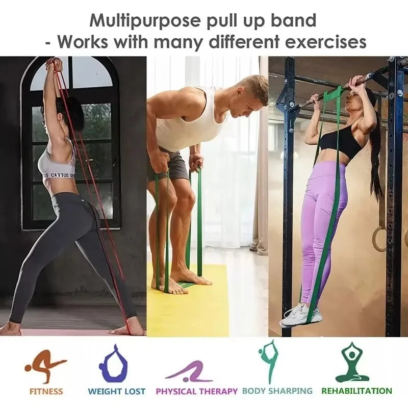 20~220lbs Fitness Resistance Bands Yoga Pilates Accessories Home Gym Equipment Taekwondo Gym Bodybuilding Agility Training Sport