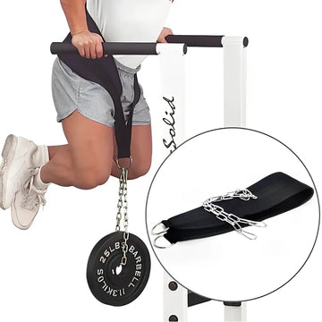 Weight Lifting Back Gym With Chain For Fitness Bodybuilding Pull Up Strength Training Load Waist Strap Thicken Belt Barbell