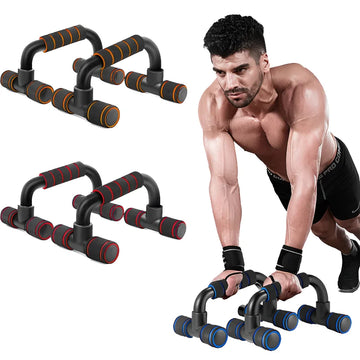2Pcs Non-Slip Push-Up H-Shaped Support Bar Stand Home Fitness Gym Handles Pushup Bars Exercise Arm Chest Muscle Training Bracket